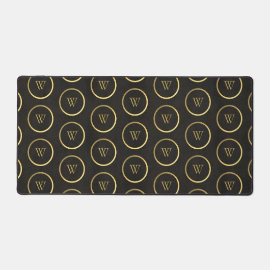 Monogramme noir Chalkboard or Fusion simple modern (Recto)