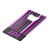 Monogramme noir, code-barres rayé rose (Dos Angle)