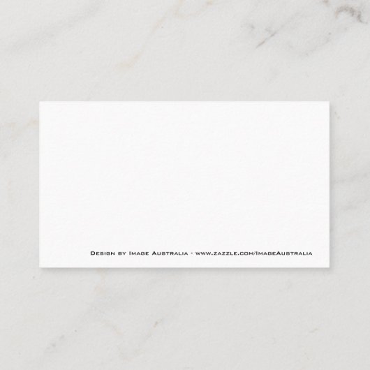 Monogramme noir encadré professionnel - Carte de v (Dos)