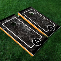 Monogramme noir et blanc en marbre