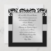 Monogramme noir et blanc Invitation à la frontière (Dos)