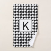 Monogramme noir et blanc modèle de base (Serviette à main)