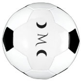 Monogramme noir et blanc moderne des lunes de croi (Tourné)