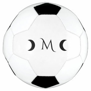 Monogramme noir et blanc moderne des lunes de croi