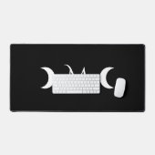 Monogramme noir et blanc moderne des lunes de croi (Clavier et souris)