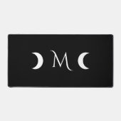 Monogramme noir et blanc moderne des lunes de croi (Recto)