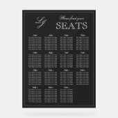 Monogramme noir et blanc moderne Mariage de script (Recto)