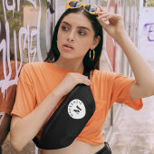 Monogramme noir et blanc Nom personnalisé Corps de