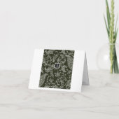 Monogramme noir et blanc Paisley Merci initial (Dos)