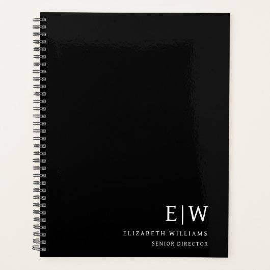 Monogramme noir et blanc professionnel initial (Devant)