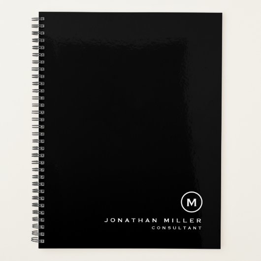 Monogramme noir et blanc professionnel initial (Devant)