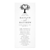 Monogramme noir et blanc Programme de mariage de l (Devant)