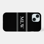 Monogramme noir et blanc simple (Verso Horizontal)