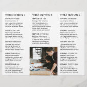 Monogramme noir et blanc simple Brochure moderne (Dos)