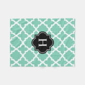 Monogramme noir et marin | Couverture polaire (Devant (Horizontal))
