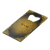 Monogramme Noir et or avec éléments décoratifs (Dos Angle)