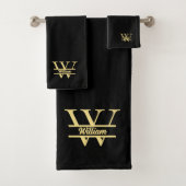Monogramme noir et or | Écriture initiale élégante (En situation)