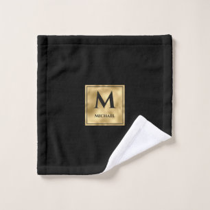 Monogramme noir et or Élégance Luxueuse