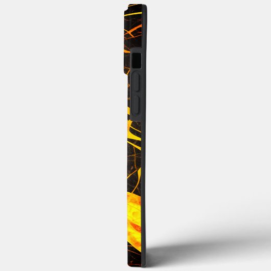 Monogramme Noir et yallow coque iphone13 pro max (Verso / Gauche)