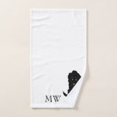 Monogramme Noir Goldendoodle Chien Design (Serviette à main)