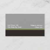 Monogramme noir gris cartes de visite (Dos)