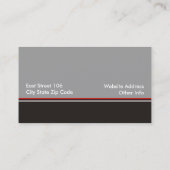 Monogramme noir gris cartes de visite (Dos)