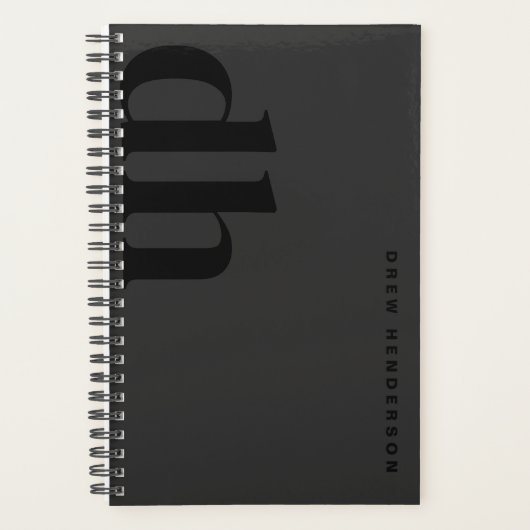 Monogramme noir minimaliste professionnel (Devant)