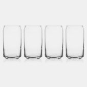 Monogramme noir moderne Ensemble de verre à canne  (Droite)