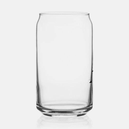 Monogramme noir moderne verre initial (Droite)