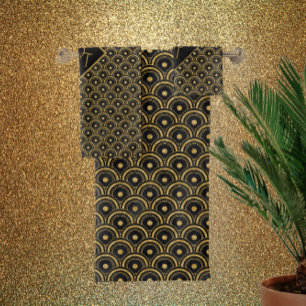 Monogramme - noir & or art déco