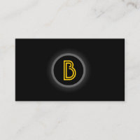 Monogramme noir point foncé Carte de visite