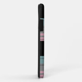 Monogramme noir rose bleu plaid iPhone 5 Coque (Dos/Droite)