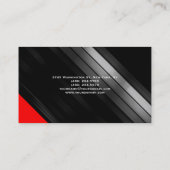 Monogramme Noir Rouge Consultant Carte de visite (Dos)