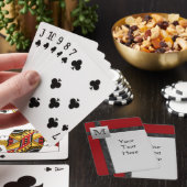 Monogramme Noir, Rouge, Gris Cartes de Jeu (In Situ)