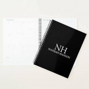 Monogramme noir simple moderne
