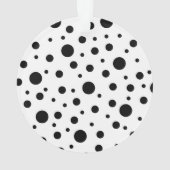 Monogramme noir sur blanc Polka Motif point (dos)