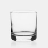 Monogramme noir verre Whiskey initial (Gauche)