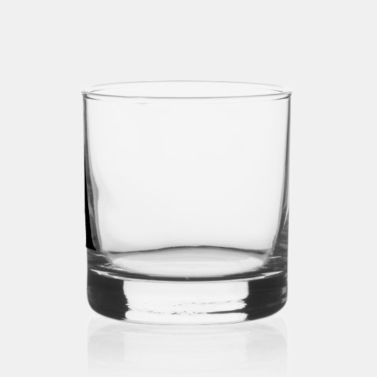 Monogramme noir verre Whiskey initial (Gauche)