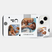 Monogramme Nom 3 Photo Collage tendance moderne (Verso Horizontal)