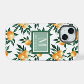 Monogramme Nom Aquarelle Citron Orange (Verso Horizontal)