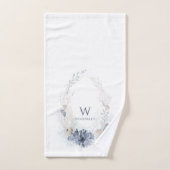 Monogramme Nom de famille Ocean Coral Beach Lake H (Serviette à main)