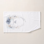 Monogramme Nom de famille Ocean Coral Beach Lake H (Serviette à main)