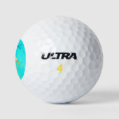 Monogramme Nom Deux balles de golf de Flamants ros (Logo)