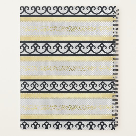 Monogramme Nom du carnet de rendez-vous Parties sc (Dos)