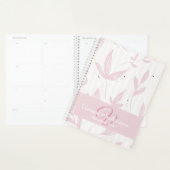 Monogramme Nom du carnet de rendez-vous Rose Paste (Devant avec enveloppe)