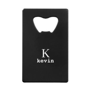 Monogramme nom élégant moderne masculin noir