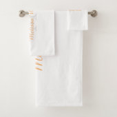 Monogramme Nom initial Script Jaune Or Blanc (En situation)