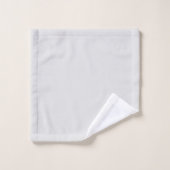 Monogramme Nom minimaliste Gold Gris Script (Gant de toilette)