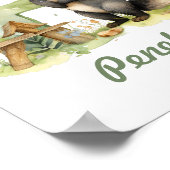 Monogramme Nom Nursery Poster Woodland Lettre P (Coin)