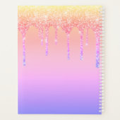 Monogramme Nom Paillettes Arc-en-ciel Chic (Dos)